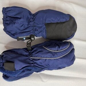 3M Thinsulate Navy Kids Waterproof Mittens with Grip Palm